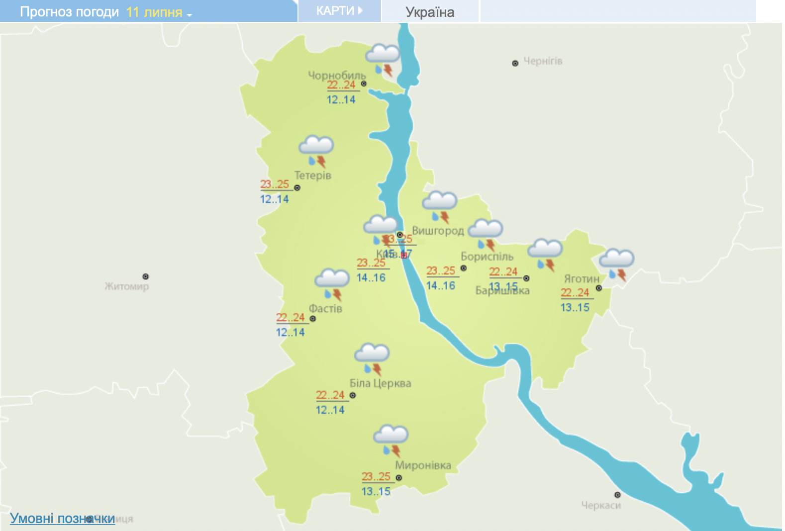 Похолодає до +8 та заллє дощами: прогноз погоди на сьогодні